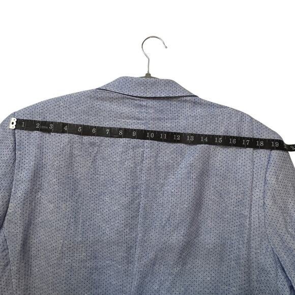 Nautical Linen Blazer Blue Birdseye Sports Coat Sz‎ XL Preppy Nautical Swiss Dot - Picture 6 of 13